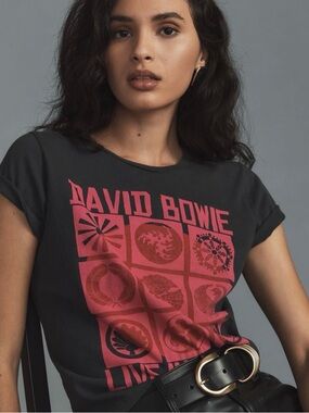 Mother The Itty Bitty Goodie Goodie Crop Tee David Bowie Winnie Webber Tee